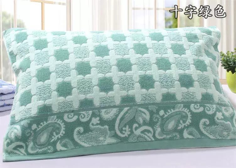 Học sinh tăng ni khăn gối dày hơn vải cotton tinh khiết phong cách châu âu cặp dài gối khăn khăn kiểu cổ - Khăn gối