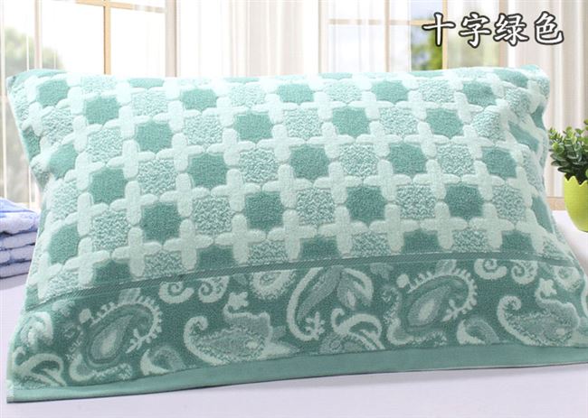 Học sinh tăng ni khăn gối dày hơn vải cotton tinh khiết phong cách châu âu cặp dài gối khăn khăn kiểu cổ - Khăn gối