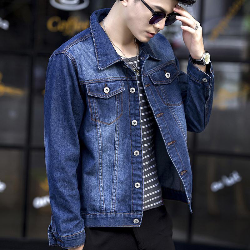 2020 New Men's Denim Jacket Korean Style Slim Fit Spring Loose Jacket Student Top Stylish Trendy Coat