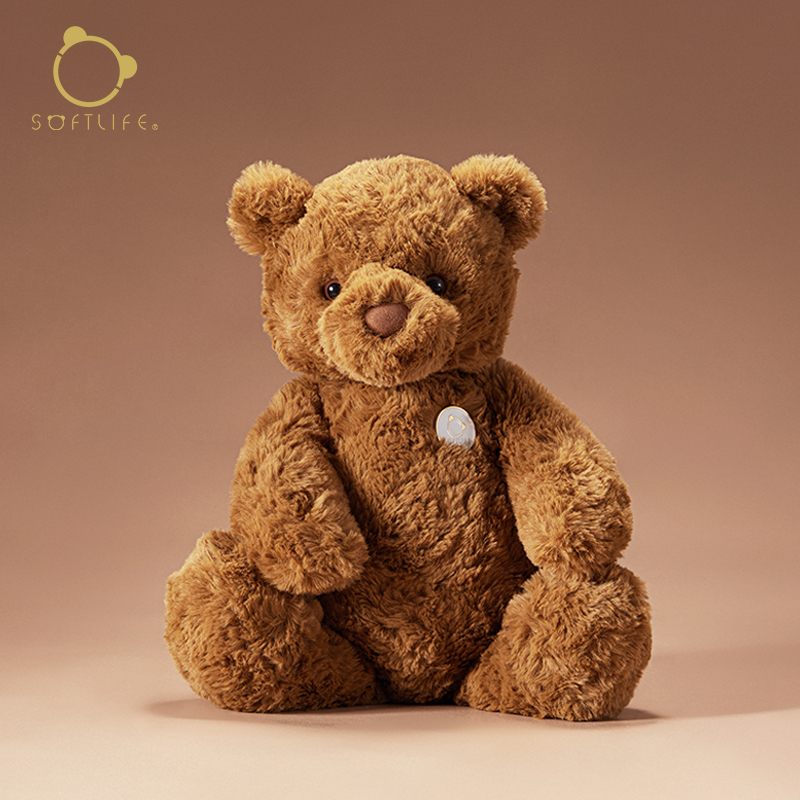 Softlife Bear Doll Plush Toy Kidsren's Comfort Doll Teddy Bear Birthday Gift for Girls