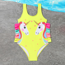 2024 new cross-border girls one-piece swimsuits baby childrens swimwear fashionable childrens bikini swimwear Europe and the United States