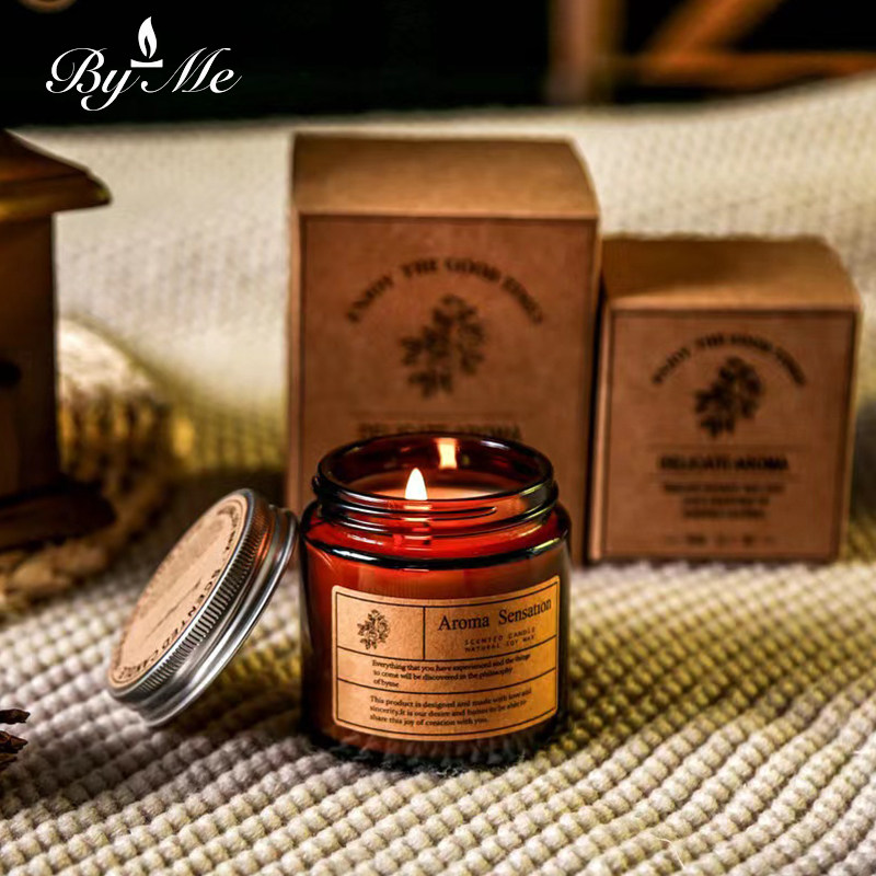 BYME Black Xuesong with Duffy Small Number of Tea Color Scented Candle Antheon Sleep home Lasting Incense Candle-Taobao