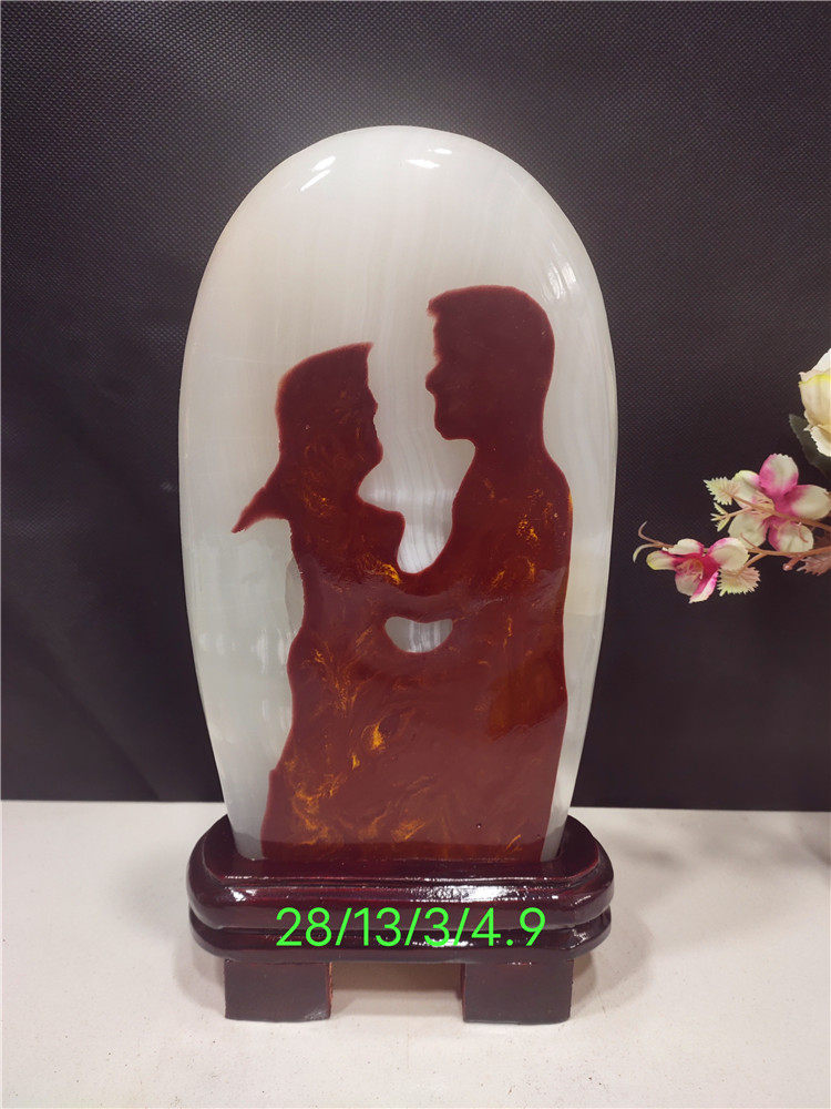 Fine Afghan jade Jasper Xinjiang white jade water ornaments Qishi rough stone decoration ornamental collection