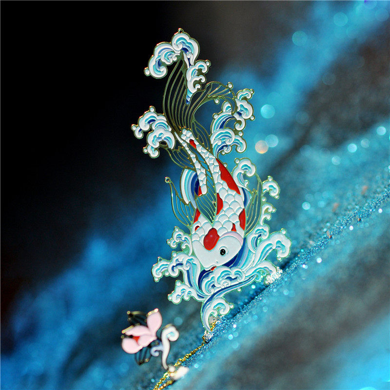 Good Luck Jin Carp Metal Ancient Wind Bookmark Classical China Wind Art Retro students with birthday gifts for old Outer Teachers' Festival Gift Enterprise Custom Annual Meeting Companion Gift Boxes of Spring Knights of Spring Knights