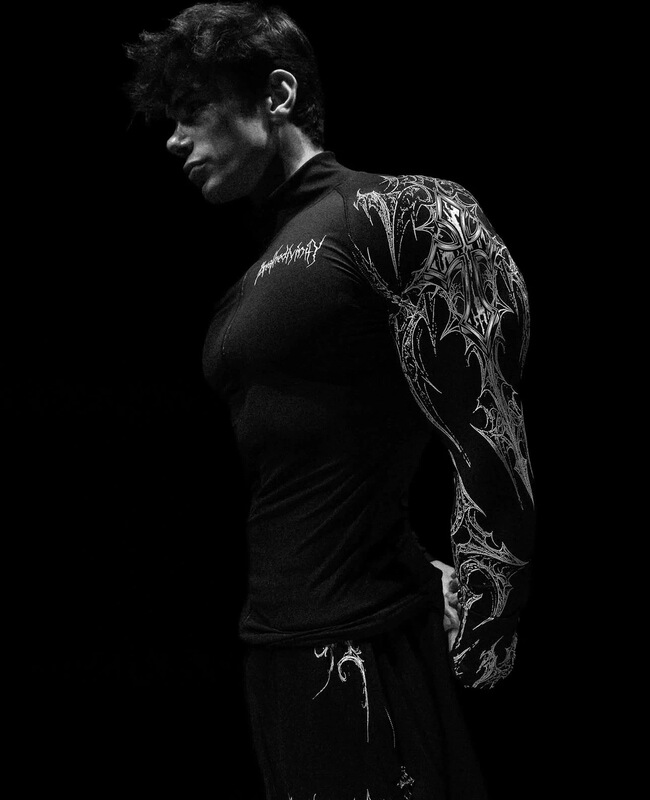 Genuine Dual-Color Breathable Divinity Dark Gothic Tight-Fitting Zip-Up Long Sleeve from China
