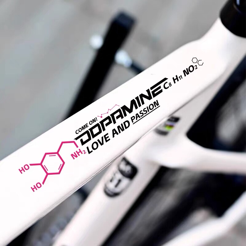 Dopamine Molecular Formula Personalized Creative Road Bike Mountain Bike Frame Car Sticker Electric Vehicle Skateboard Decorative Sticker Dopamine Molecular Formula Personalized Creative Road Bike Mountain Bike Frame Car Sticker Electric Vehicle Skateboard Decorative Sticker