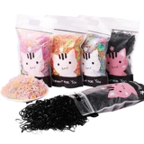 Одноразовая детская безвредная резинка, детский черный аксессуар для волос, 2500 шт, не повреждает волосы