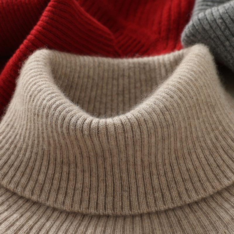 New Stylish Turtleneck Sweater for Women, Autumn and Winter, Thickened, Slim Fit, Fashionable, Warm, Tight-Fitting Knit Base Layer