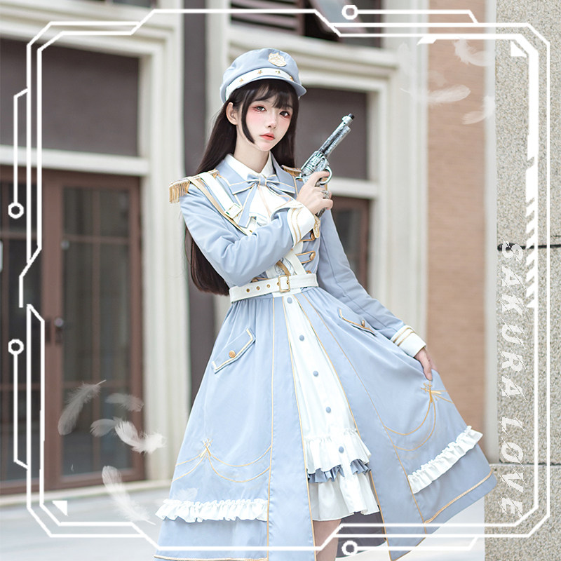 樱洛芙Lolita原创星海幻想蓝色军LO裙:梦幻变身,你就是宇宙中最闪耀的星星!🌟 -lolita洛丽塔连衣裙-淘宝好物网