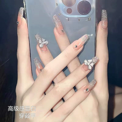 Демисезонные короткие наклейки для ногтей для маникюра для ногтей, коллекция 2022, изысканный стиль, готовый продукт