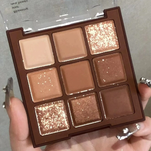 Акриловые палетка теней, матовые блестки для ногтей, 2025 года, новая коллекция, в коричневых тонах, широкая цветовая палитра