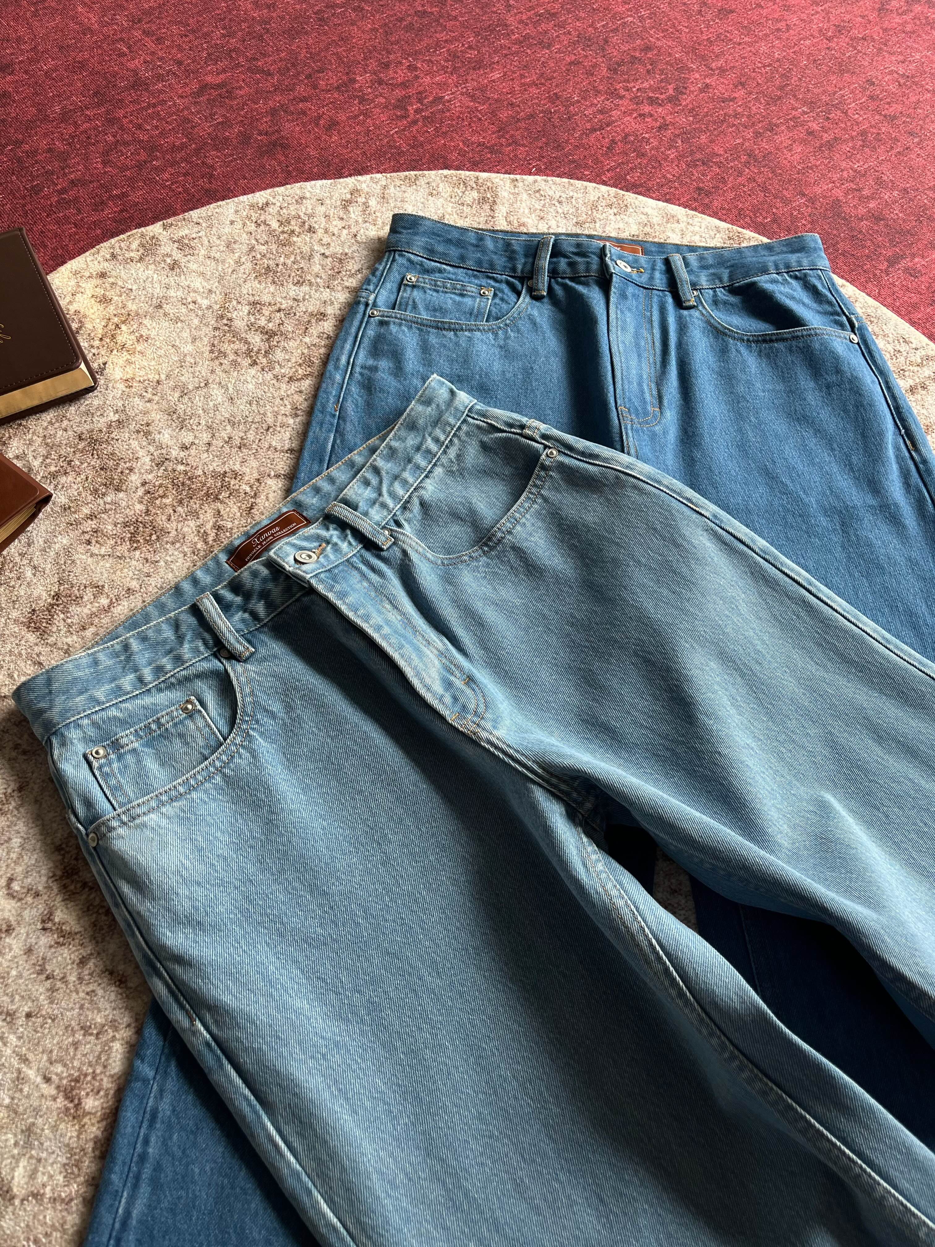Xanvas A-Line Straight-Leg Light Blue Jeans