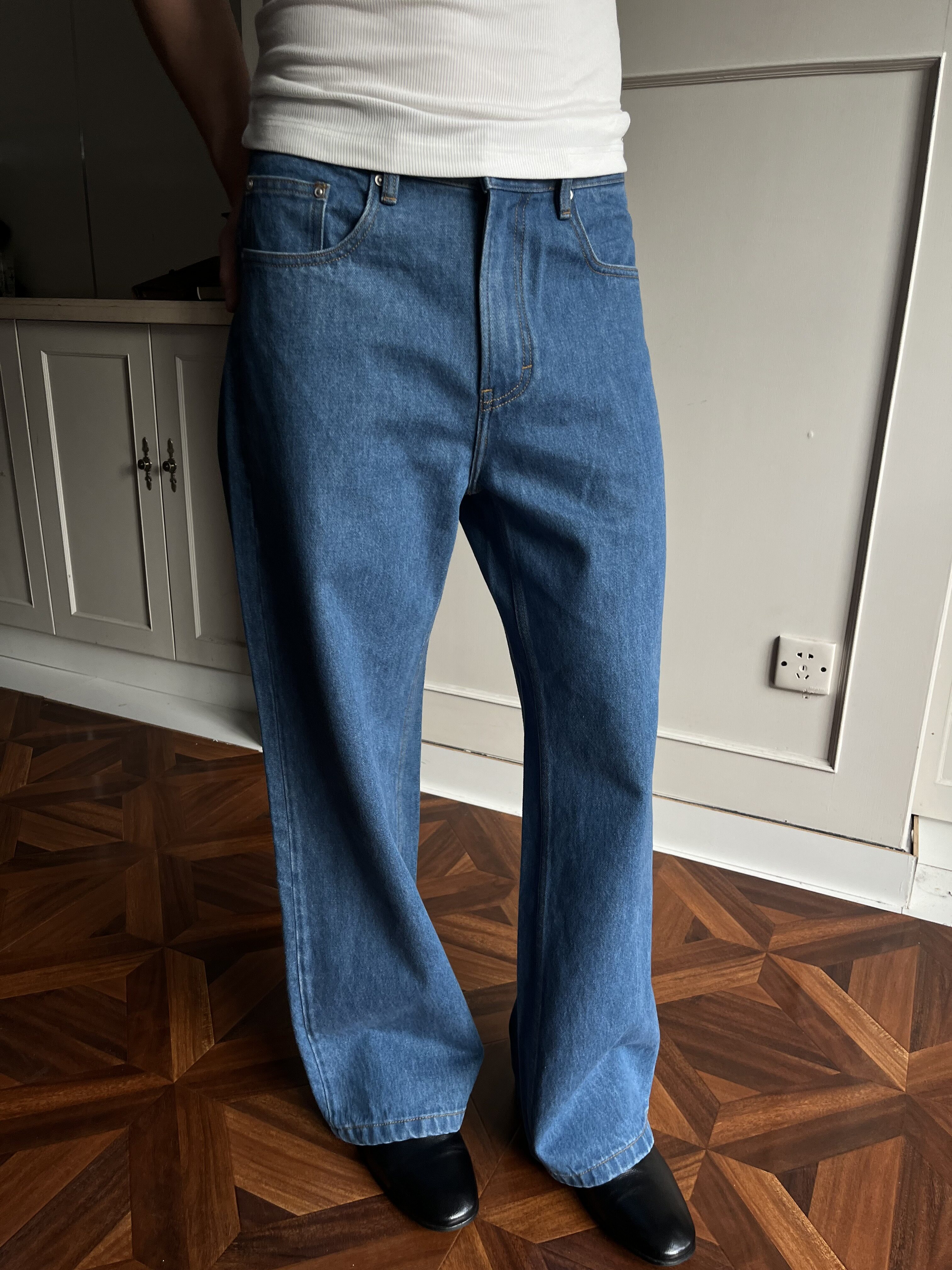 Xanvas A-Line Straight-Leg Light Blue Jeans
