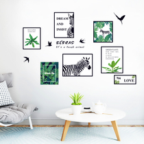 Nordic Wind Ins Wall Sticker Painting Modern Minimalist Zebra Photo-Frame Cozy Bedroom Photo Wall Deco Self-Adhesive Paper