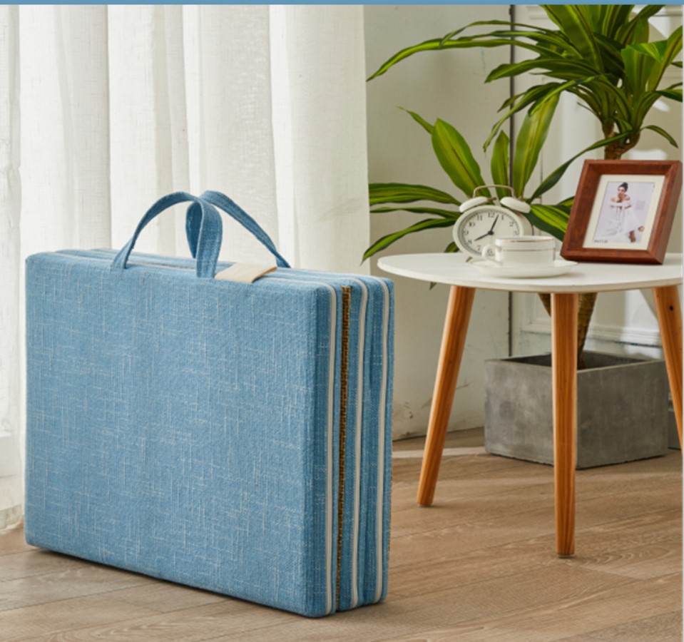 Customized children's floor laying lunch break mat folding mattress tatami latex brown pad double-sided dismantling and washing winter and summer dual-use sleeping pad