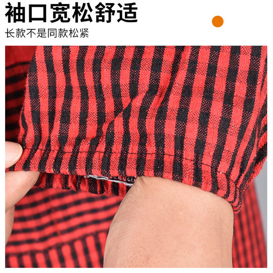 Modische Baumwollschürze für zu Hause, langärmelige Küche, koreanische Version, niedliche Bluse mit Ärmeln, Antifouling-Arbeitskleidung für Frauen, die rückwärts getragen werden