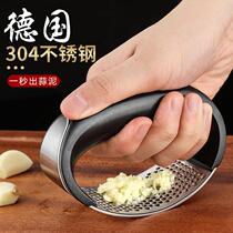 (304 Stainless Steel Ring Press Garlic Press) Manual garlic garlic paste Garlic Clay God mashed garlic Home Kitchen Pat Garlic 1
