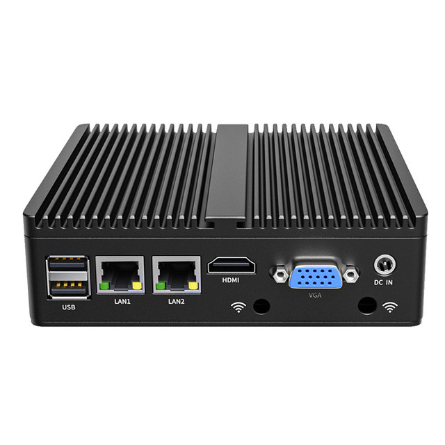 Double control mini host N2805/J1900 home office embedded industrial computer fanless micro computer minipc small host dual network dual serial port industrial desktop computer complete machine quad-core