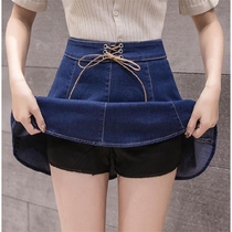 Half-body skirt womens spring and summer new Korean version of high waist slim jokey skirt student A short skirt