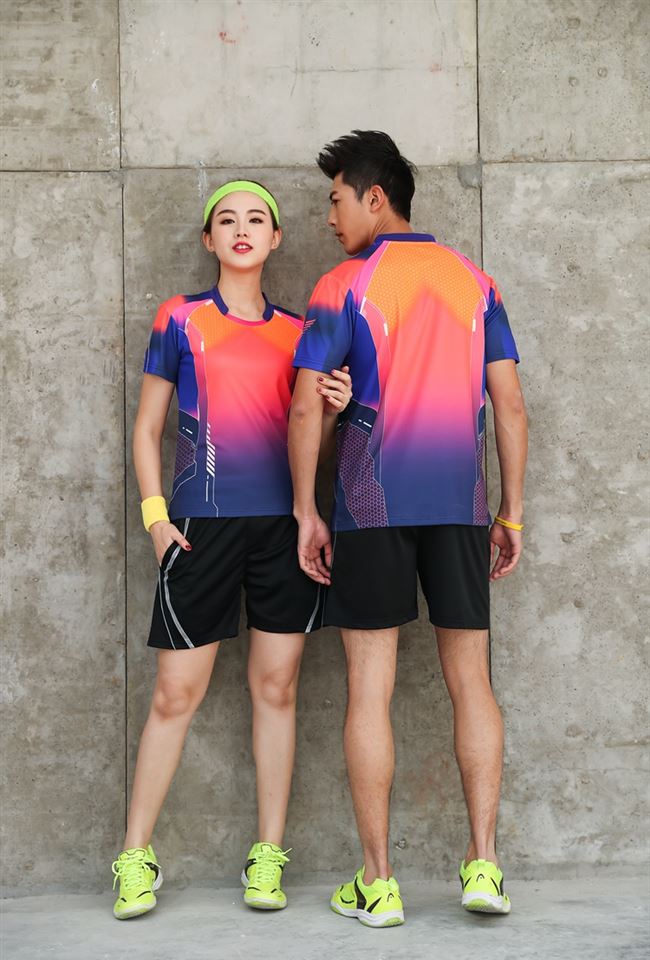 Huấn luyện thi đấu cầu lông khí quần áo bóng chuyền phù hợp với mùa hè nam và nữ quần áo bóng chuyền khô nhanh quần áo thể thao ngắn tay tùy chỉnh - Bóng chuyền