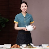 Кейтеринговый официант рабочая одежда короткая -Лето -высокая высокая банкет -банкет китайский ресторан китайский ресторан Rowers Индивидуальная рабочая одежда Девушка