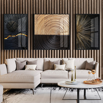 Living room triple decorative painting modern simple light luxury style abstract annual ring arts black and white restaurant bedroom bedside painting