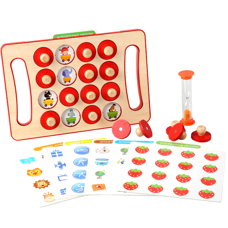 Children's memory card game board focuses on training parent-child interaction boys and girls early teaching and puzzle toys