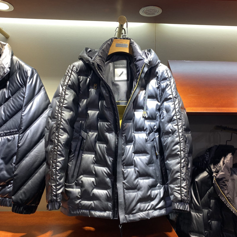 Never run velvet, matte coating, seamless glue, technology lock temperature, men's autumn and winter down jacket T1991