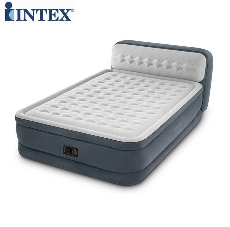 INTEX inflatable mattress home outdoor single double air cushion bed electric thickened double layer portable folding gas bed-Taobao