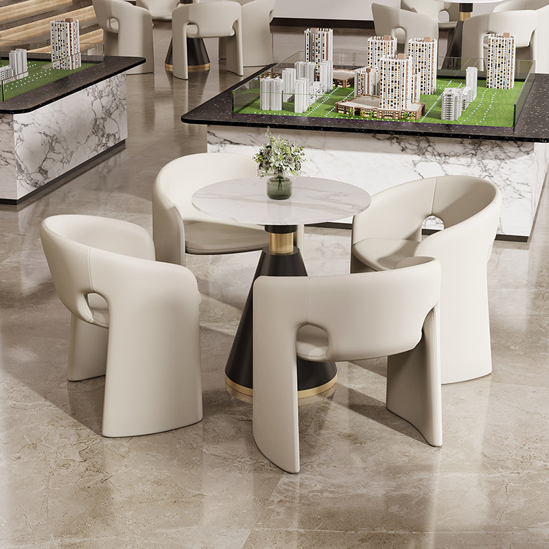 Internet Red Rochburg Dining Chair Café Lounge Area Sales Department Reception Desks And Chairs Combined Modern Light Lavish Creative Talks-Taobao