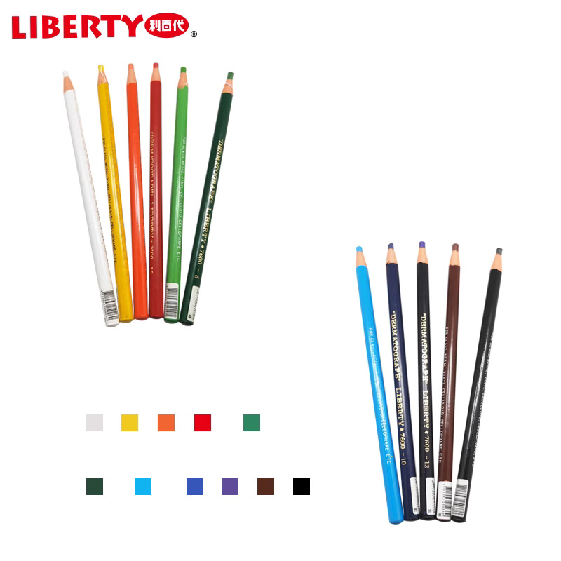 China Taiwan LIBERTY Libaidai paper roll crayon hand tearing brush industrial leather glass metal writing mark crayon 11 salad line crayon NO 7600 oily environmental protection mark