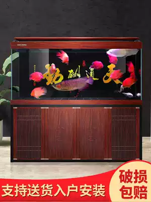Minjiang fish tank ultra-white glass living room floor-to-ceiling large and medium-sized household bottom filter red Dragon tank aquarium 1 2 meters 3 meters
