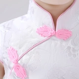 琦芯 Летнее ципао, ханьфу, ретро наряд маленькой принцессы, детское платье, китайский стиль