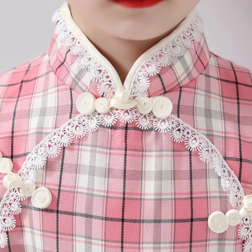 琦芯 Летнее ципао, ретро ханьфу, детское платье, китайский стиль