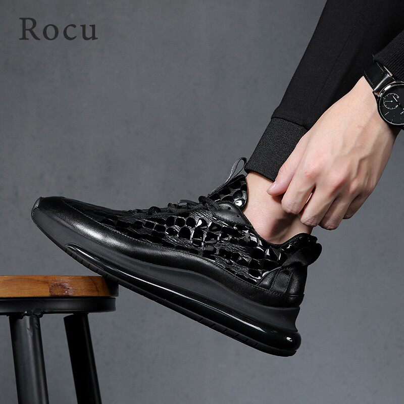 Rocu men's shoes 2020 autumn new daddy shoes men's trendy shoes all-match sports shoes winter cotton shoes men's casual