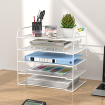 Document rack desktop storage box office folder organizer home multi-layer countertop A4 paper storage rack