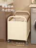 Dirty Clothes Basket for Home Use, High-Looking Laundry Basket with Wheels, Divided Dirty Clothes Storage Bin, Large Capacity Laundry Basket