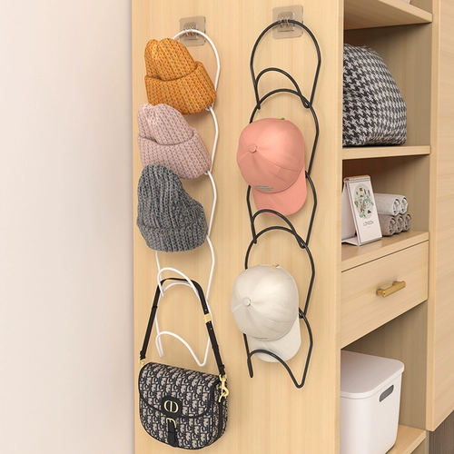 Подвесная полка для хранения шляп, организация гардероба в общежитии, крючок для артефакта за дверью, бытовая сумка, одежда и шляпы, многослойная настенная подвеска