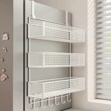 Стойка для холодильника, боковая стеллаж для хранения, кухонная многофункциональная многослойная кухонная утварь без перфорации, кухонная утварь, настенная стойка для хранения