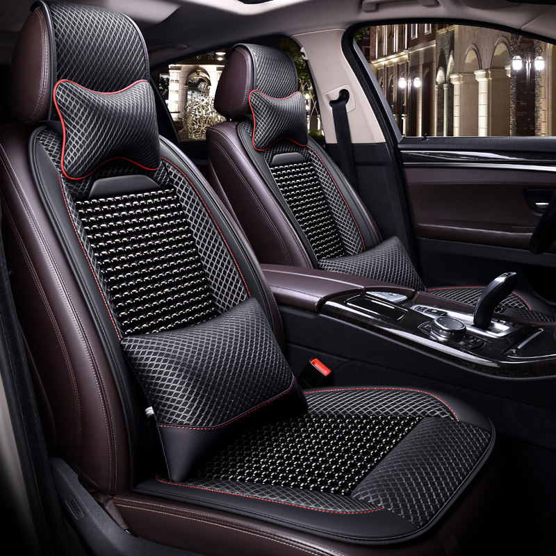 Wooden bead car seat cushion summer single-piece cool pad Bodhi child summer ventilation and breathable seat cushion cool mat mat four seasons universal