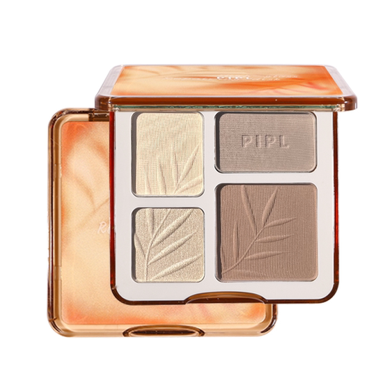 Four-color high-gloss trimming plate one-in-one plate ginger high-gloss nose shadow silhouette shadow cream matte three-in-one face brightening