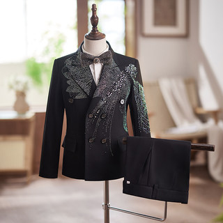 简百迪男童西服高端走秀西装花童礼服中大童生日钢琴主持演出服冬