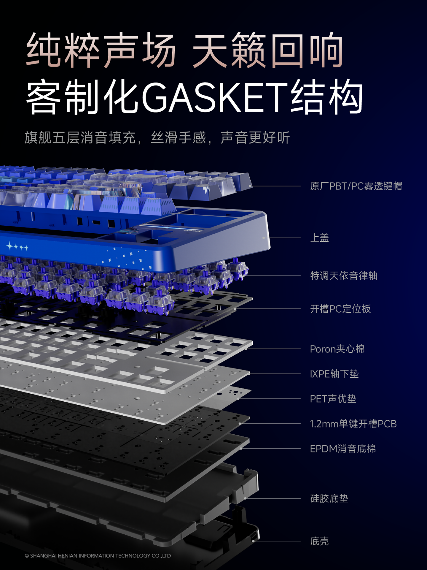 Forerunner X87S Luo Tianyi Co-Branded Wireless Mechanical Keyboard Customized with Three-Mode Bluetooth for Gaming Use