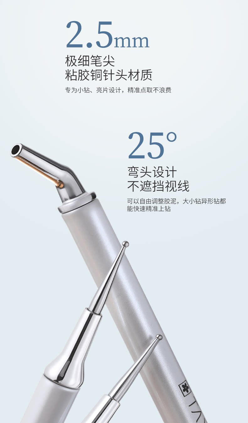 2-in-1 Rhinestone Picker Tool with Dual-Ended Wax Pencil Tip - Detail image 4