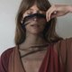 Spanish designer pile collar silk mesh light and misty long-sleeved T-shirt bottoming shirt for women