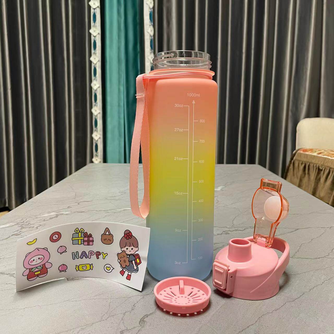 Высококачественная бутылка для воды со шкалой, портативный чайник, коллекция 2022 