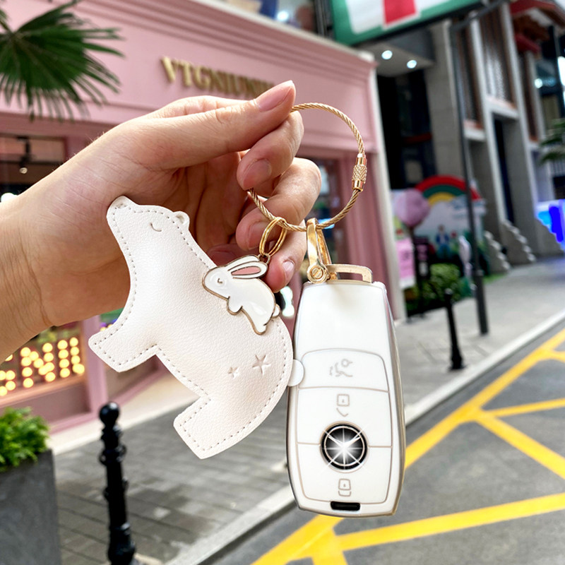 Mercedes E-class e300l new c260l key cover glc buckle c-class a200l female gla car glb cla key case