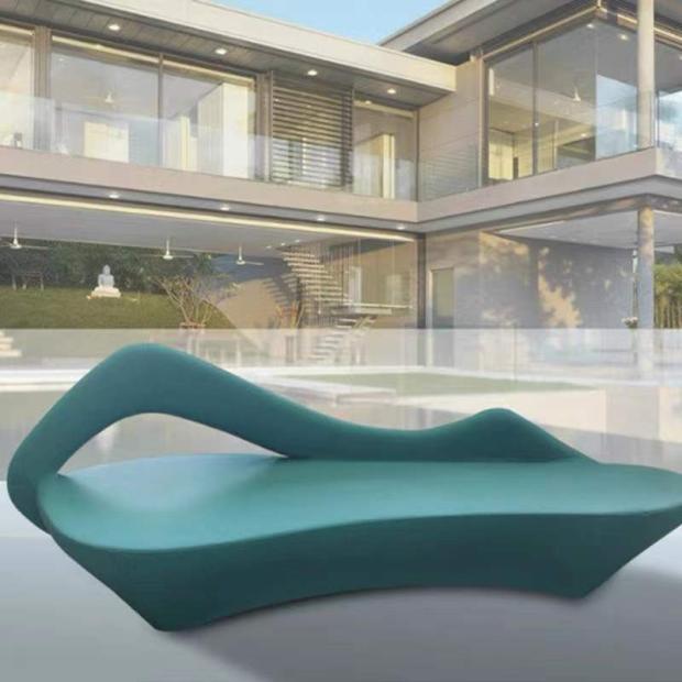 Nordic design fiberglass personality simple modern special-shaped curved Zaha moon sofa club leisure sofa chair