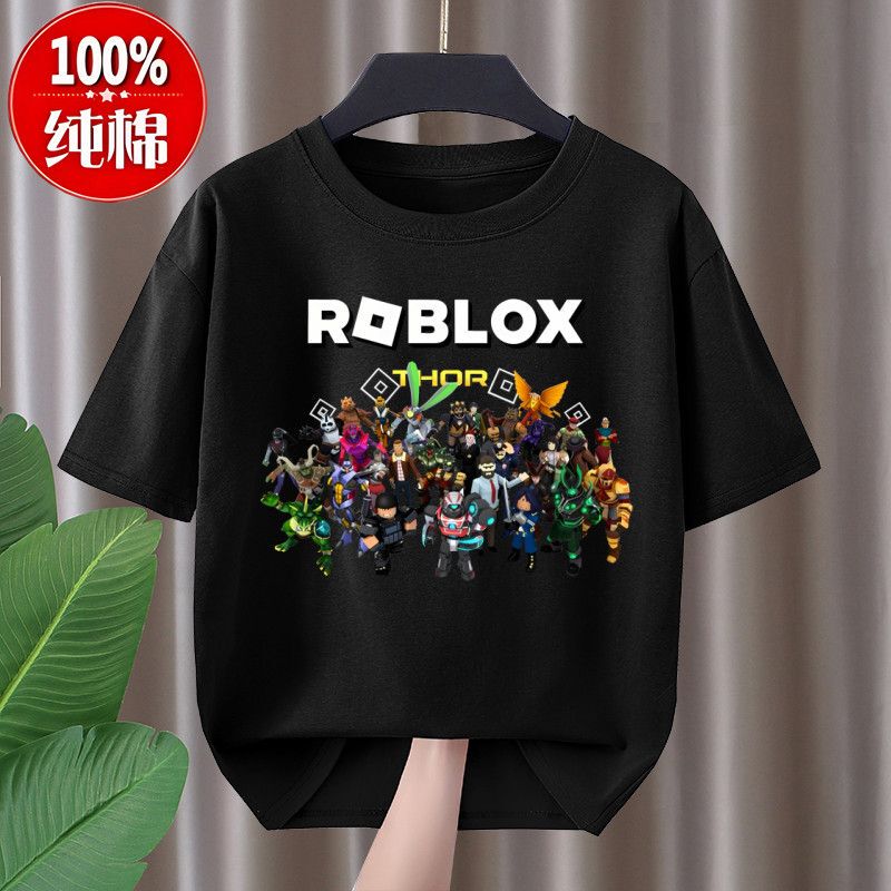 2026 New Roblox Children's Clothing Summer Short-Sleeve T-Shirt Fashionable Boys' Top Trendy