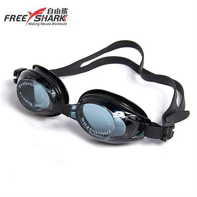 Mắt bơi trong suốt kính bơi gương chống nước chống sương mù HD người lớn và phụ nữ cận thị đen phẳng - Goggles